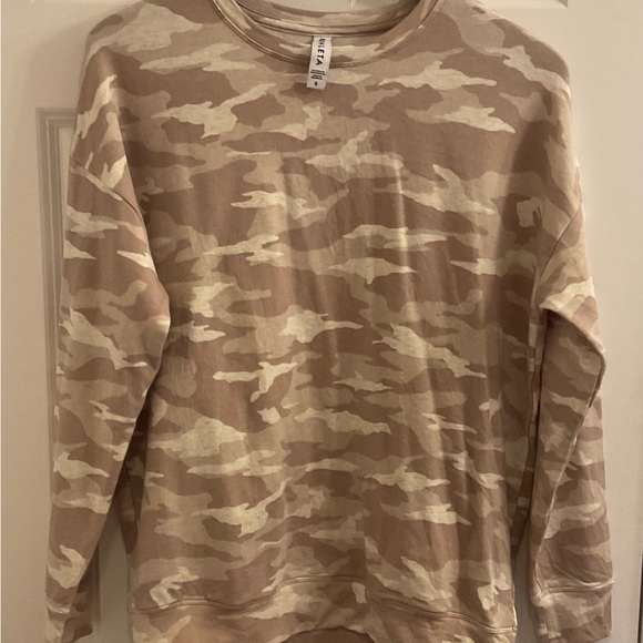 Athleta Studio to Street Oatmeal Camo Crewneck Sweatshirt - Small - Picture 2 of 7